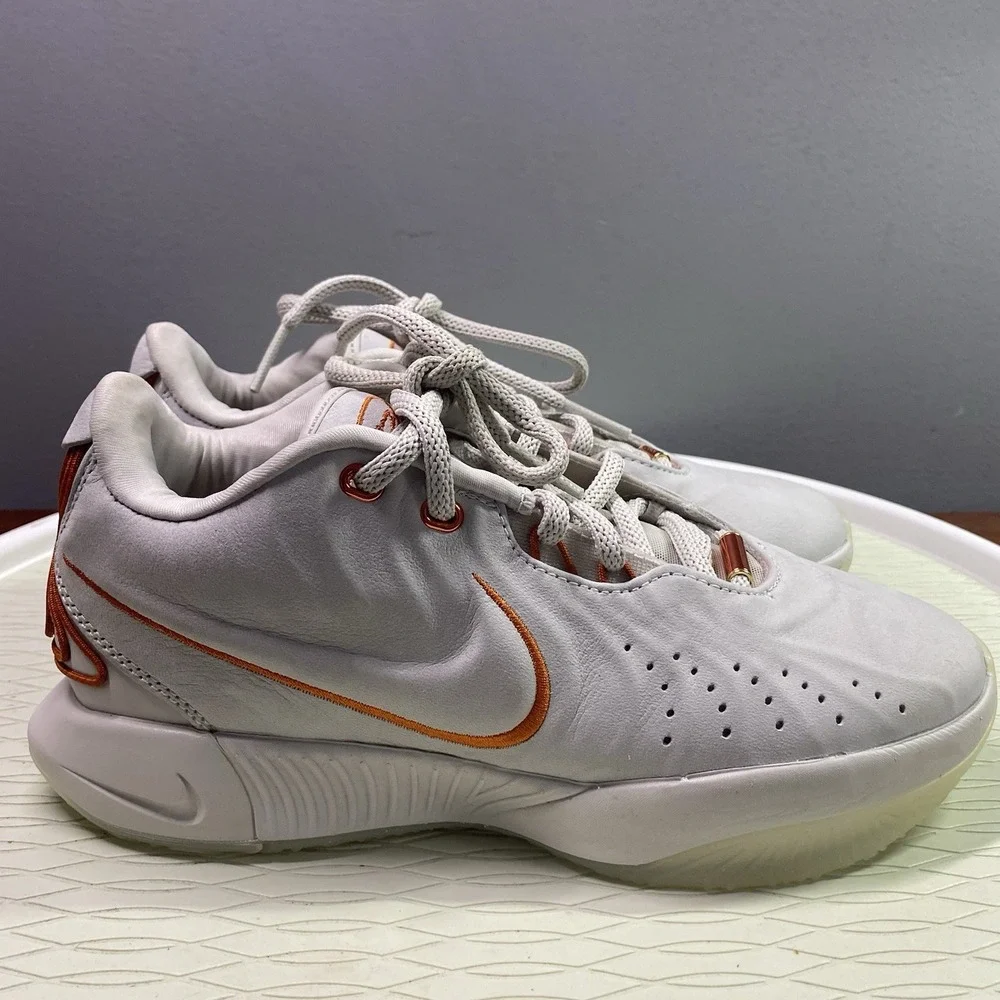 Nike LeBron XXI Akoya‎ Low Mens Basketball Shoes Sneaker White FV2345-001 Sz.6
